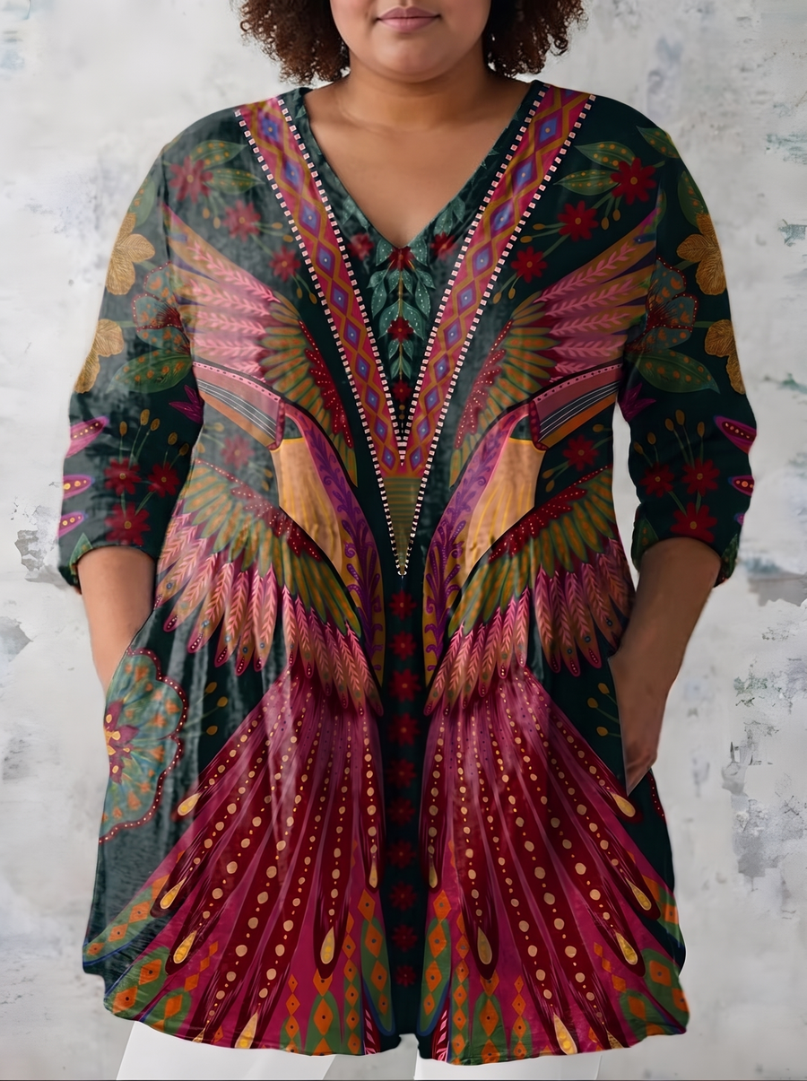 Jayla | Long Blouse with V-Neck