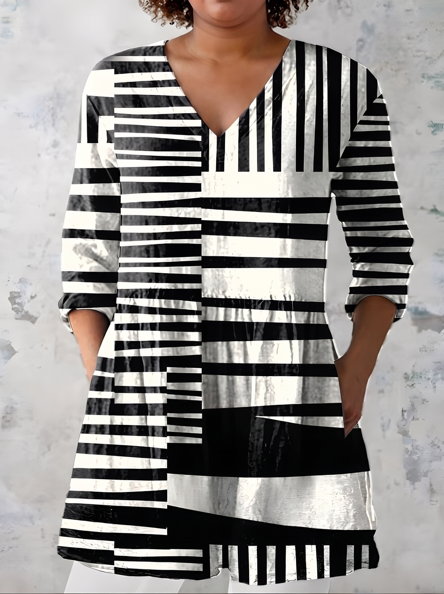 Sienna | Long Blouse with V-Neck