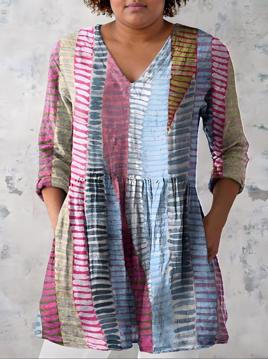 Margo | Long Blouse with V-Neck