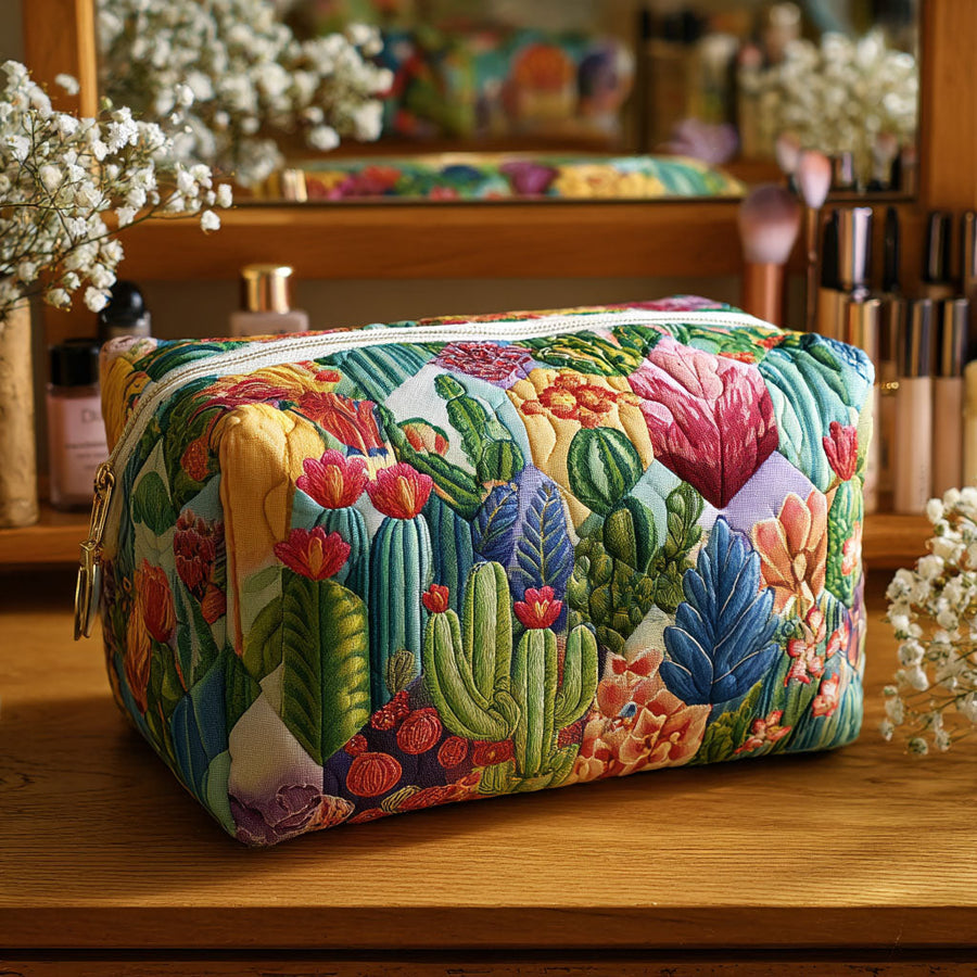 Kiera - Quilted Cosmetic Bag for Beauty Essentials Handmade Cosmetic Bags