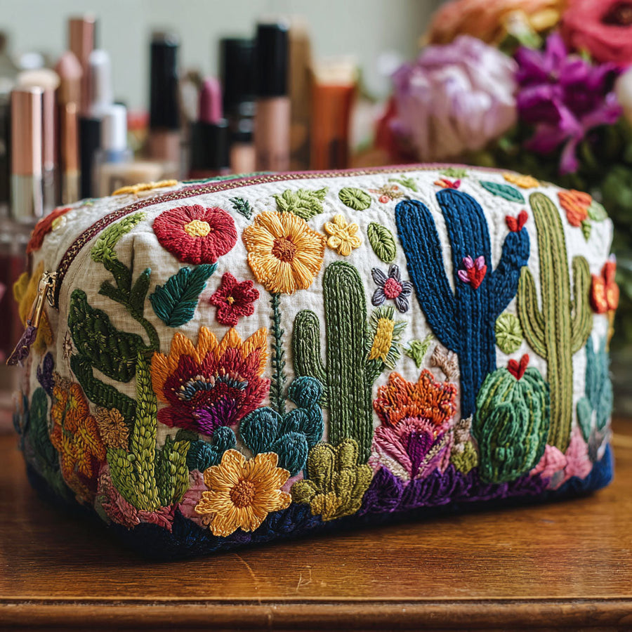 Lila - Quilted Cosmetic Bag Modern