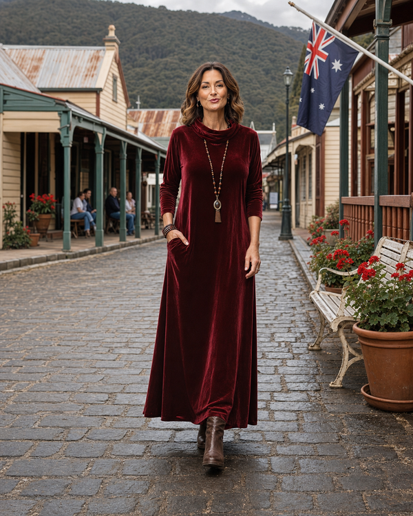Leona Velvet Maxi Dress