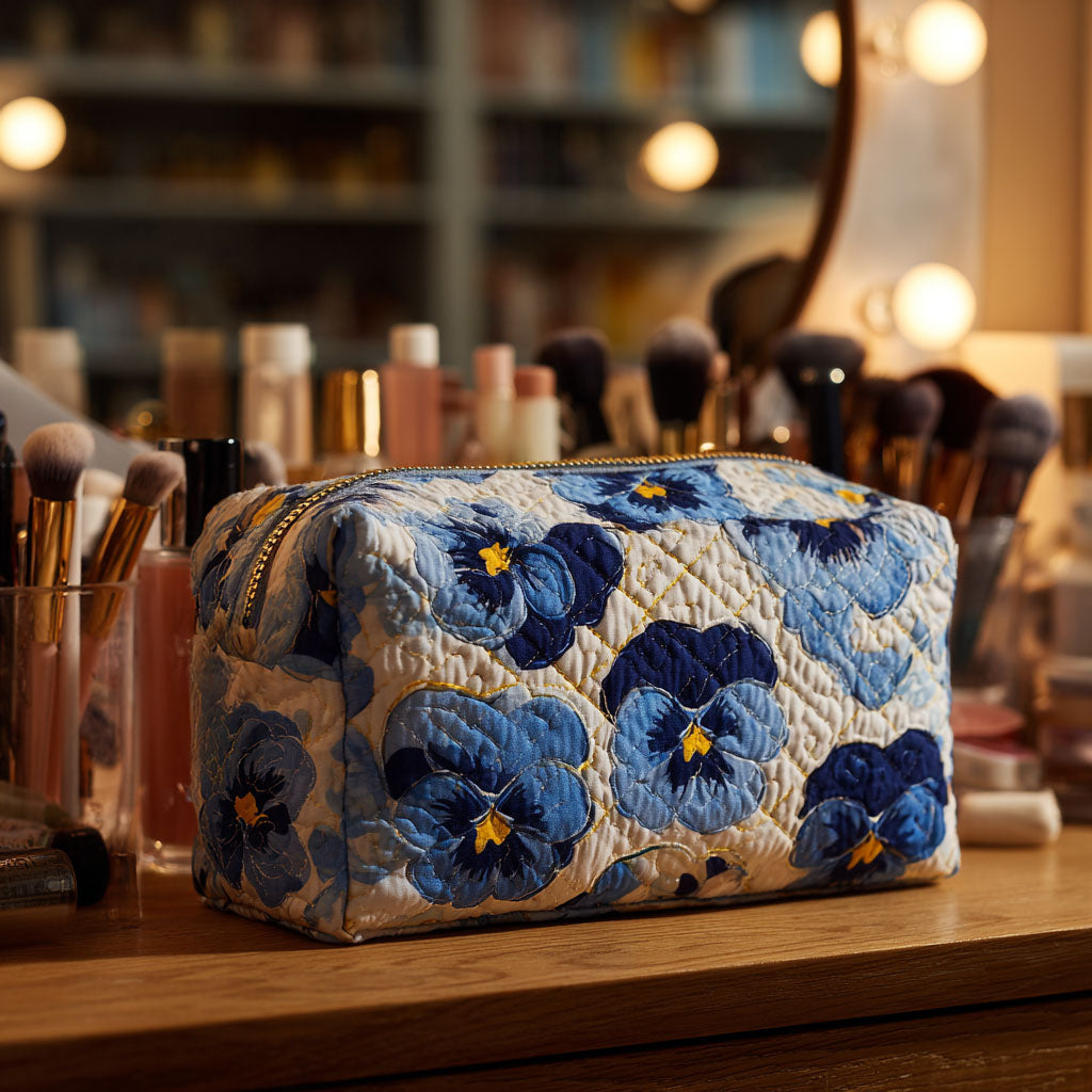 Soraya - Quilted Cosmetic Bag Handmade Cosmetic Bags